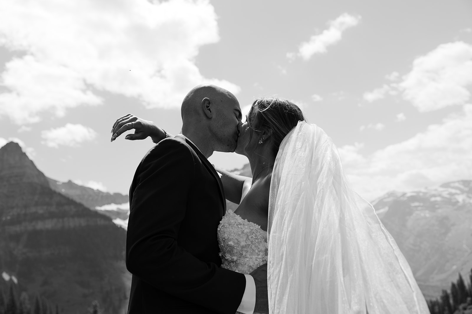 Lake McDonald Glacier National Park elopement portraits